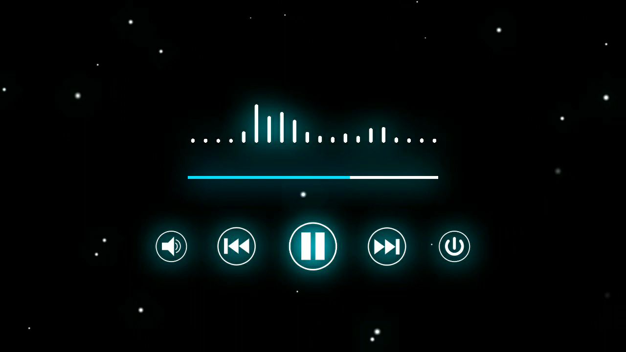 Blue Filter Music UI Black Screen Background - VizFactory
